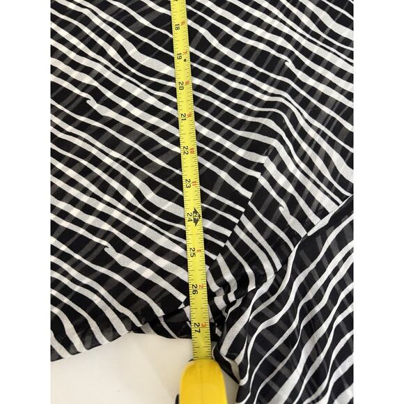 Lane Bryant Top Women's 22/24 Zebra Striped Sheer Animal Print Button Down NWT - Picture 9 of 13